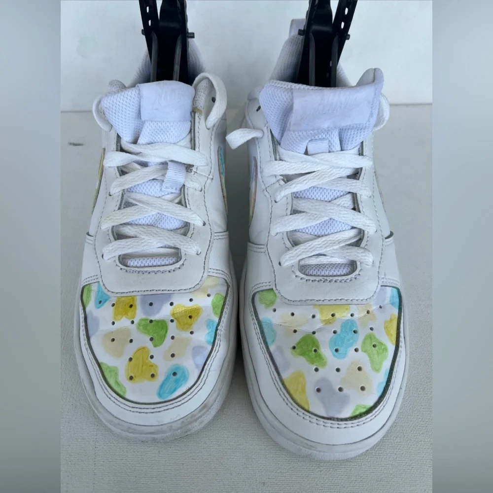 Nike Girls Shoes Size 5Y White Court Borough Low 2 BQ5448-100 Casual Sneakers